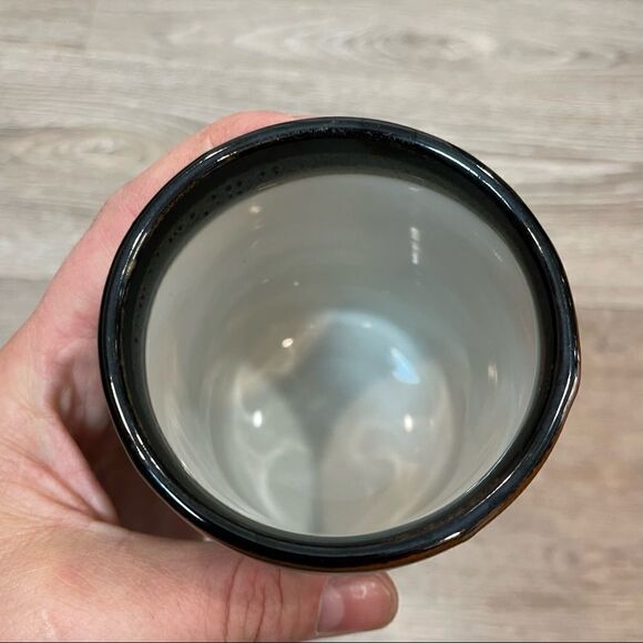 EARTHWARE PRIMITIVE GLAZE CERAMIC SIPPER SUNNY - Picture 7 of 8